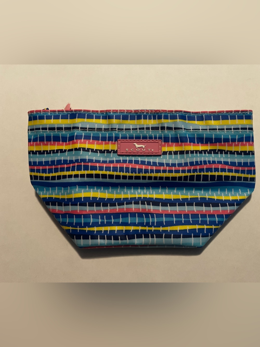 Scout Blue Multi Striped Cosmetic Case